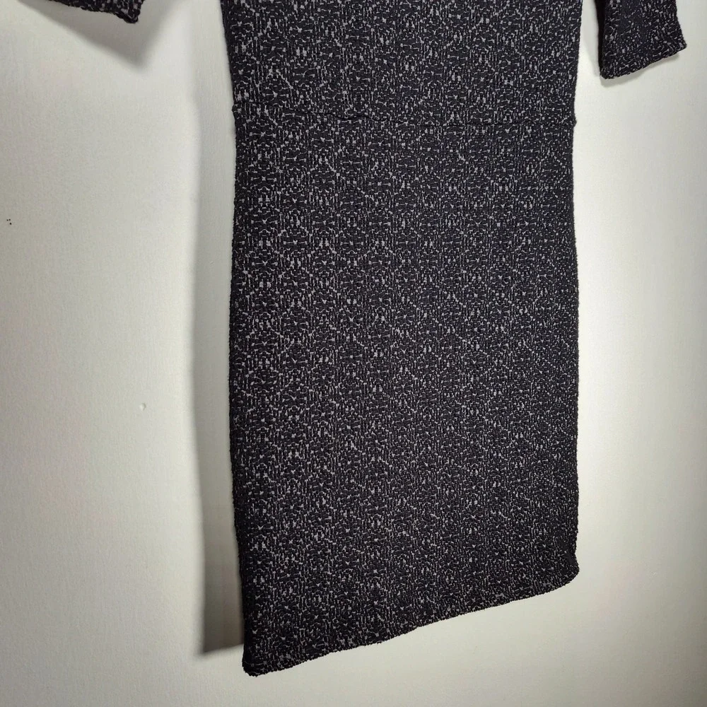Free People Lady Pucker scoop back bodycon dress black mini stretch fitted med